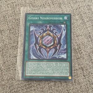 Yu-Gi-Oh Gishki Nekromirror Spell Card